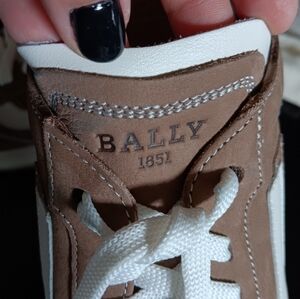 Bally Tan and White Sneakers